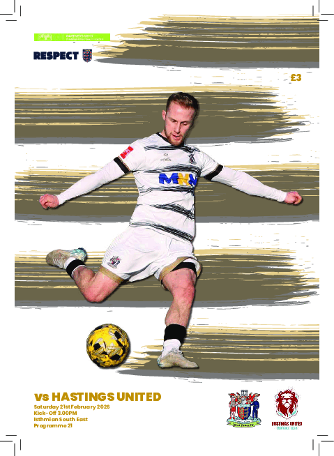 Hastings United Football Club - Digital Matchday Programme