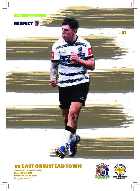 East Grinstead Town FC - Digital Matchday Programme